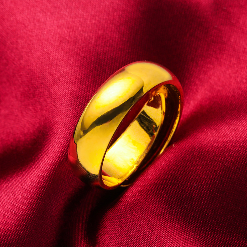 Brass Gold-plated Open-cut Glossy Ring