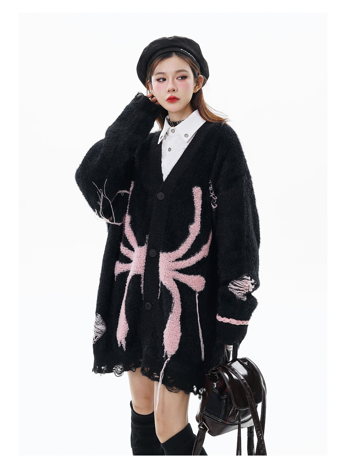 Loose Knitted Cardigan Couple Sweater