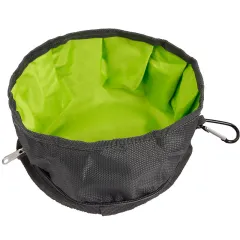 Portable Folding Outdoor Waterproof Oxford Cloth Easy To Clean Dog Bowl - Gray - View 1