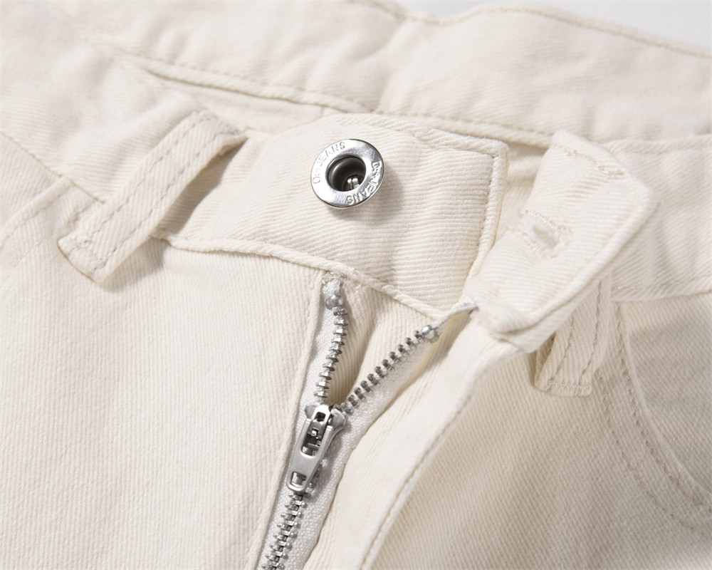 Solid Color Slightly Flared Jeans Men