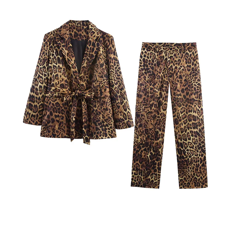 Animal Print Jacquard Suits And Trousers - Suit-L