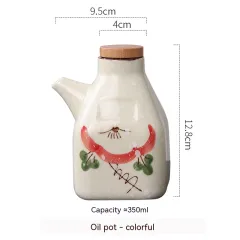 Ceramic Sauce Dipping Bottles - Colorful Oiler - View 1
