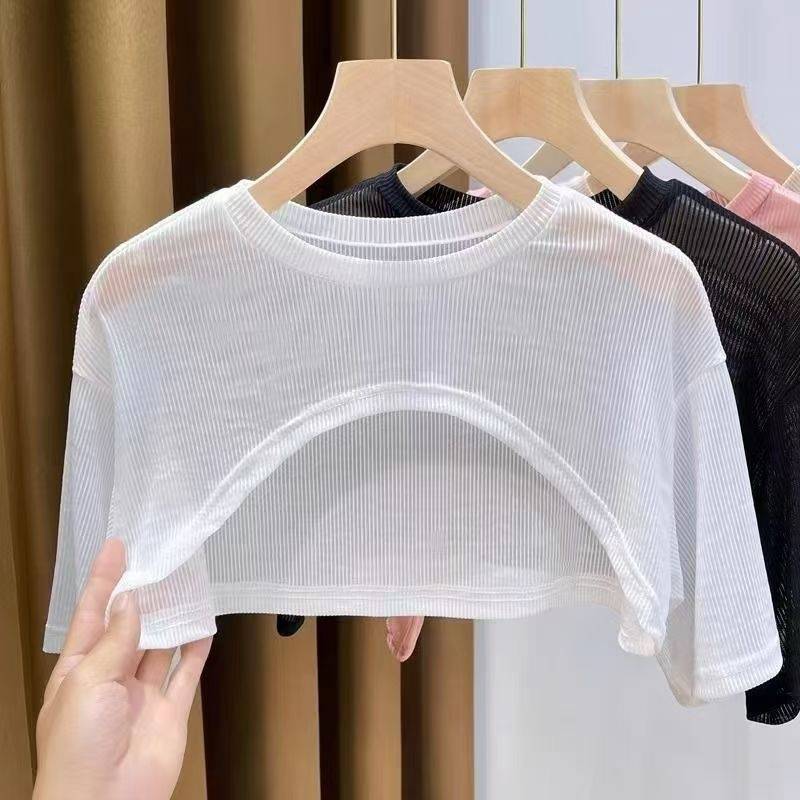 Personalized Hollow Thin High Waist Ultra Short Sun Protection Cardigan Shawl