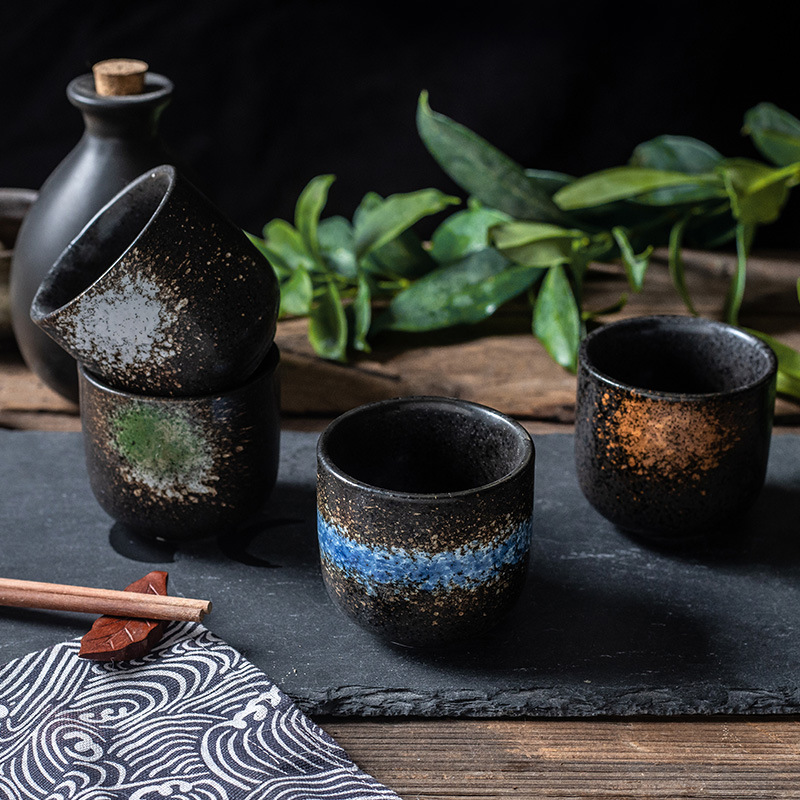 Retro Water Glass Ceramic Drinking Cup Quaint Tea Set Sushi Cup Teacup