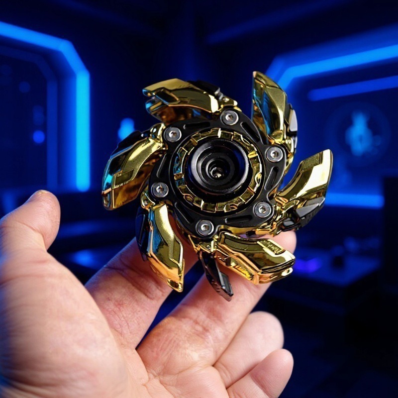 Rotating Nail-opening Alloy Steel Fingertip Gyro Decompression Toy