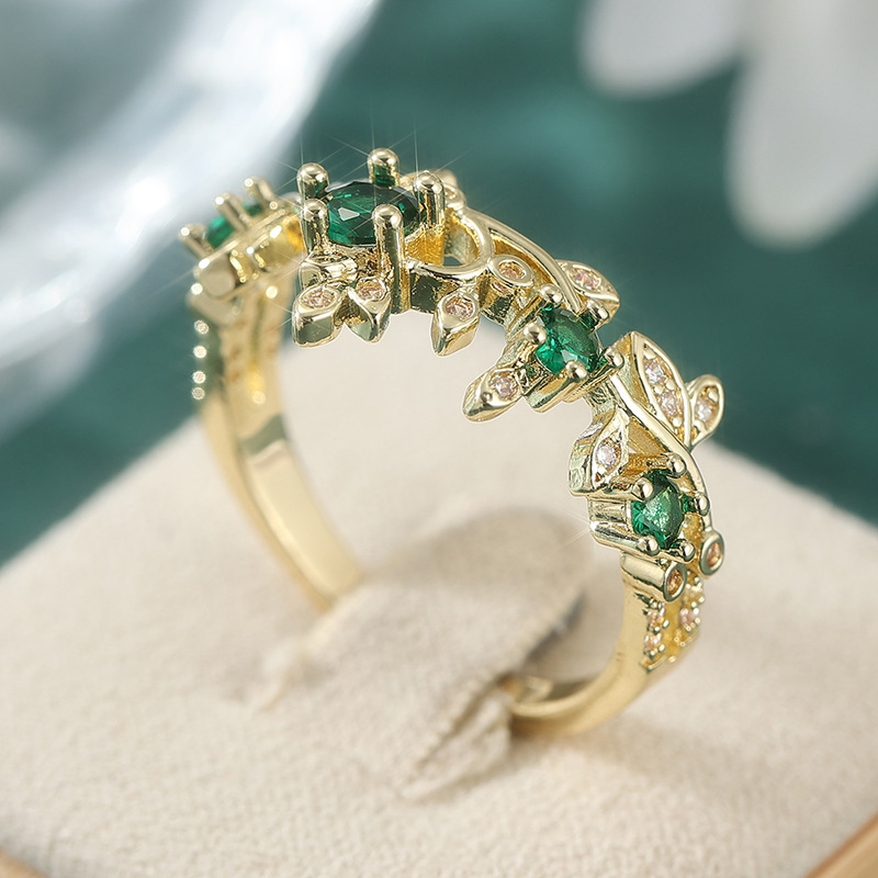 Womens Synthetic Flower Wedding Ring