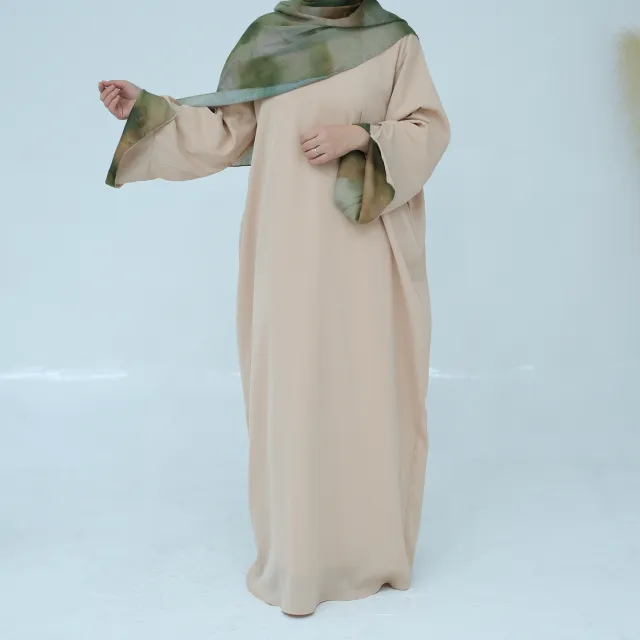 Turkey Dubai Beautiful Loose Casual Dress Khaki - Shop at LoveMi