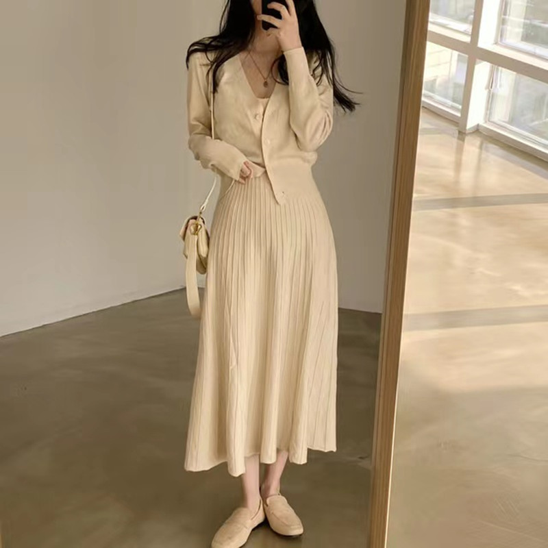 Casual All-matching Young Slim-fit Sling Large Swing Skirt Elegant Small Coat