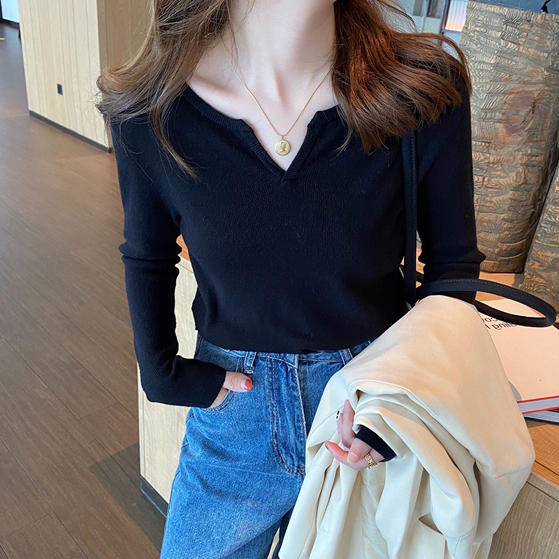 Women's Knitted Bottoming Shirt Fall And Winter Inner Wear