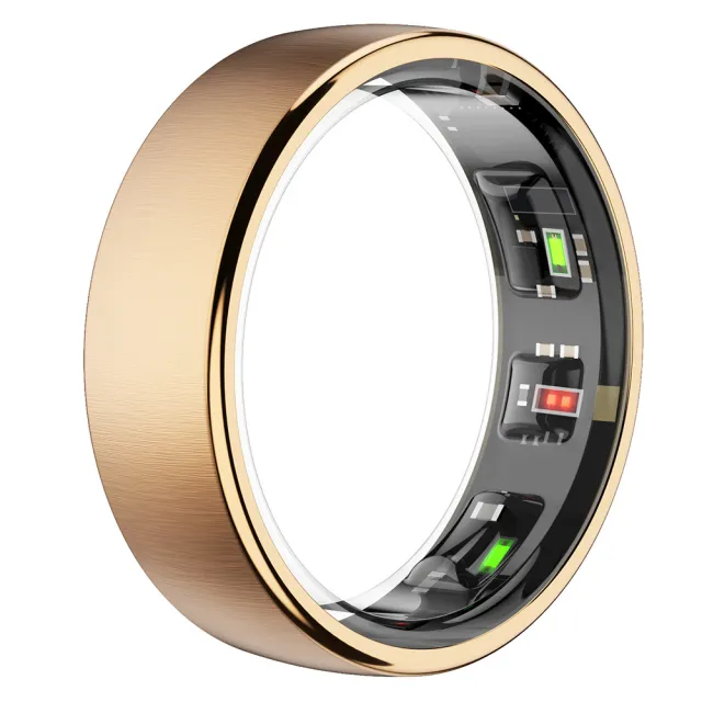R10 Smart Ring Heart Rate Blood Oxygen Body Temperature Pressure Sleep Health Gold - Shop at LoveMi