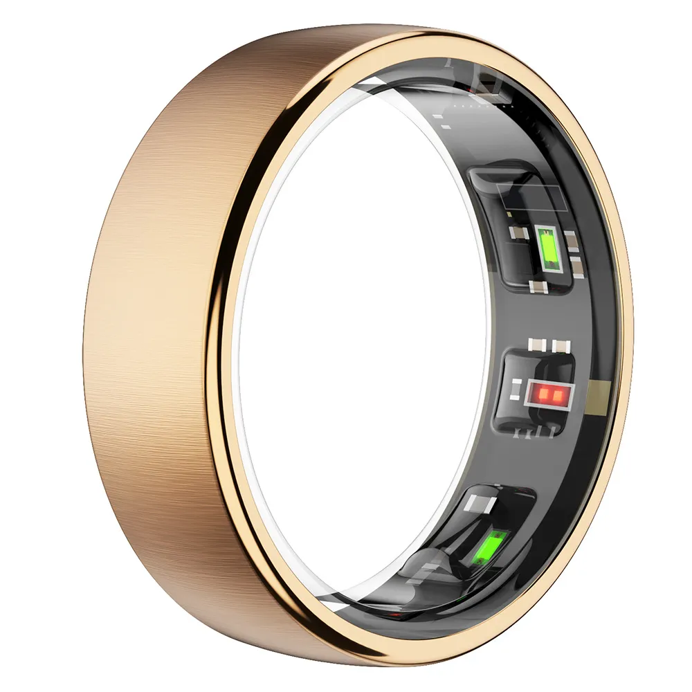 R10 Smart Ring Heart Rate Blood Oxygen Body Temperature Pressure Sleep Health - Gold