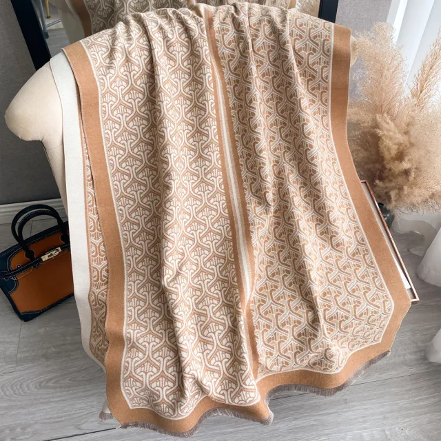 Autumn And Winter Artificial Cashmere Scarf Women's European And American Sy28606 Khaki - Shop at LoveMi