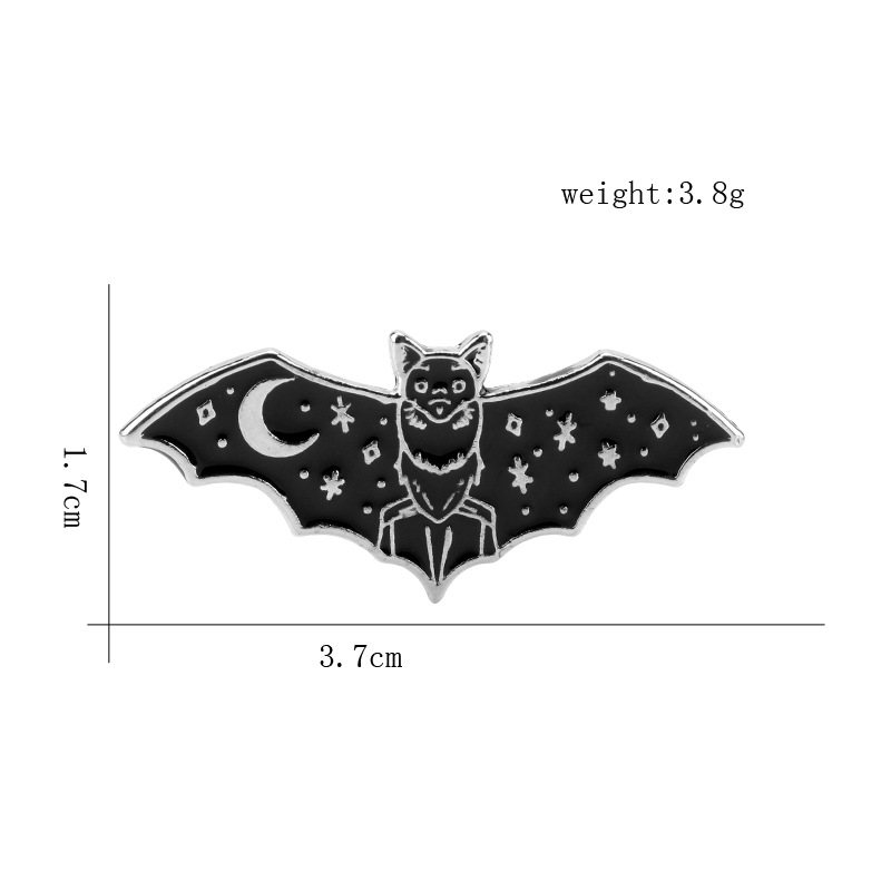 Title 2, Creative Star Moon Dark Bat Series Brooch