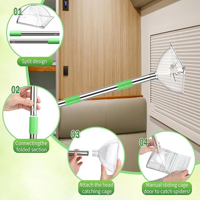 Spider And Insect Catcher 32-inch Adjustable Long Handle - Image 4
