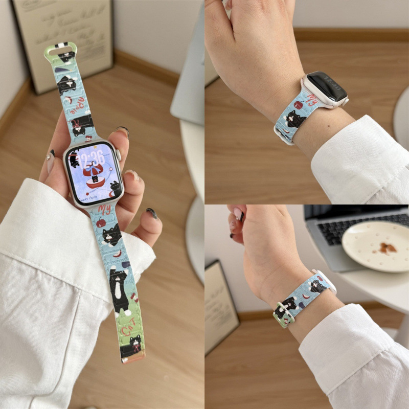 Illustrated Silicone Magnetic Watch Strap