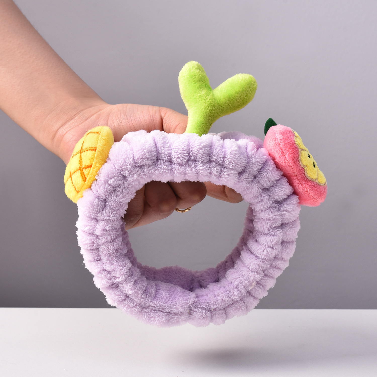 Cartoon Pineapple Bean Sprouts Grass Hair Ring Women's Raw Face Wash Makeup Headband