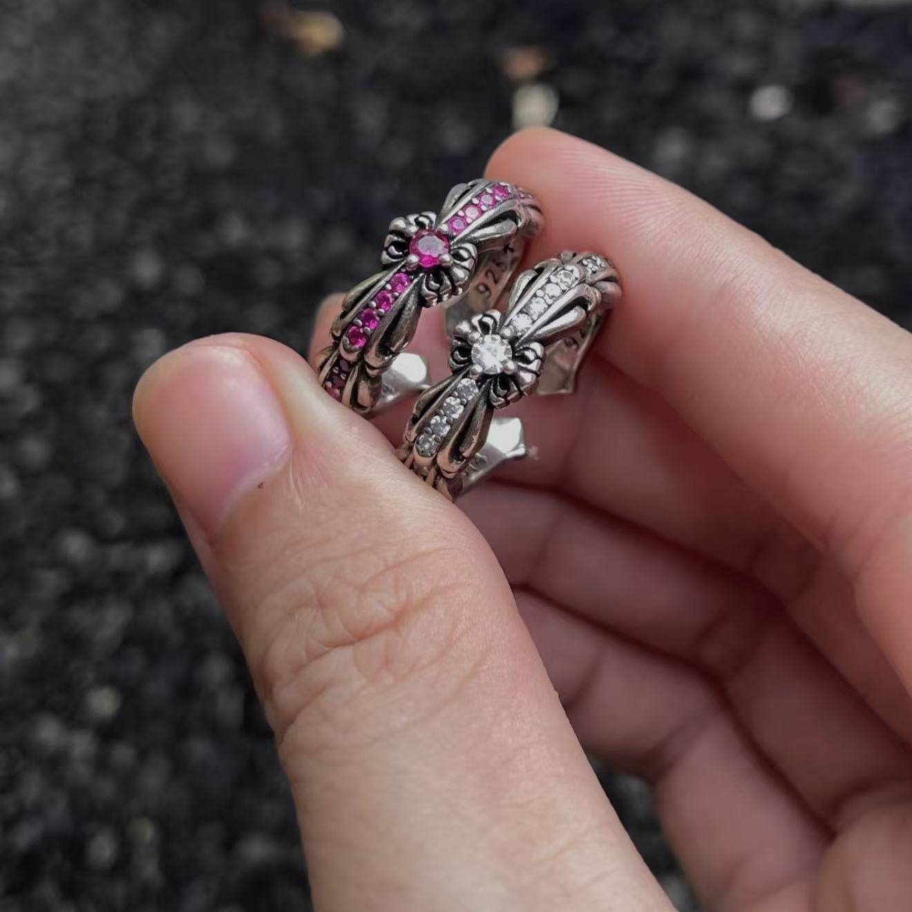 Neon Iris Flower Ring Vintage Style