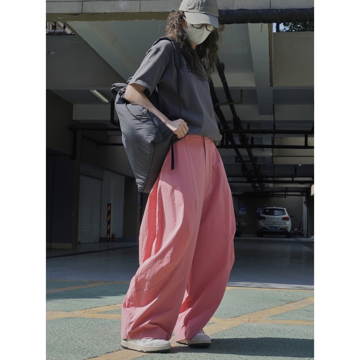 Women's Neutral Arc Wide Leg Casual Loose Trousers