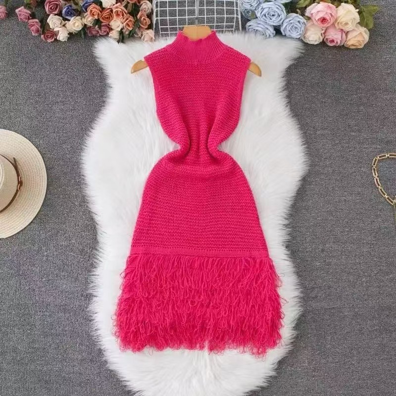 Womens New Summer Sexy Sleeveless Dress Rose - Shop at LoveMi