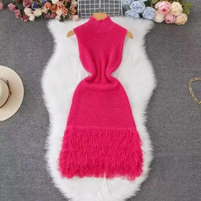 Womens New Summer Sexy Sleeveless Dress Rose - Shop at LoveMi