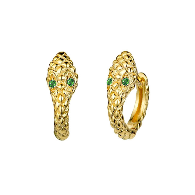 Simulated Snakes Tassel Earrings  Advanced Design Gold Snake Circle Necklace