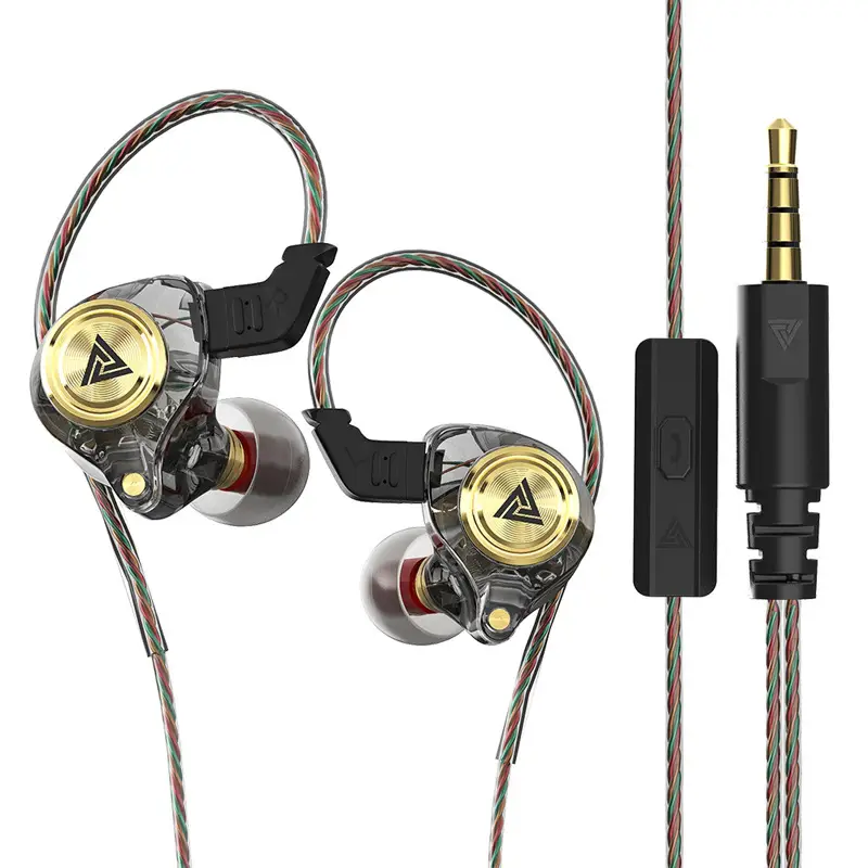 Wired In-ear High-fidelity HIFI Dynamic Coil Wired Control Live Broadcast Sports Ear-hook Earphones