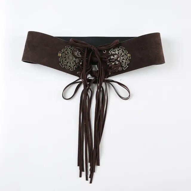 Tassel All match Half Body Characteristic Belt Brown - Shop at LoveMi