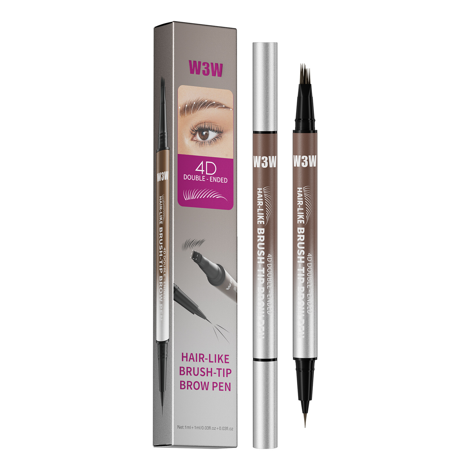 Waterproof Sweat-proof Smudge-proof Double-ended Eyebrow Pencil 5