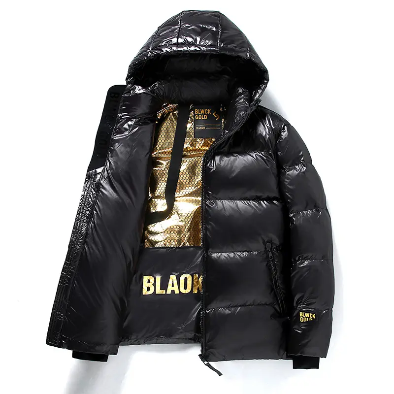 Black Gold Short Winter Coat