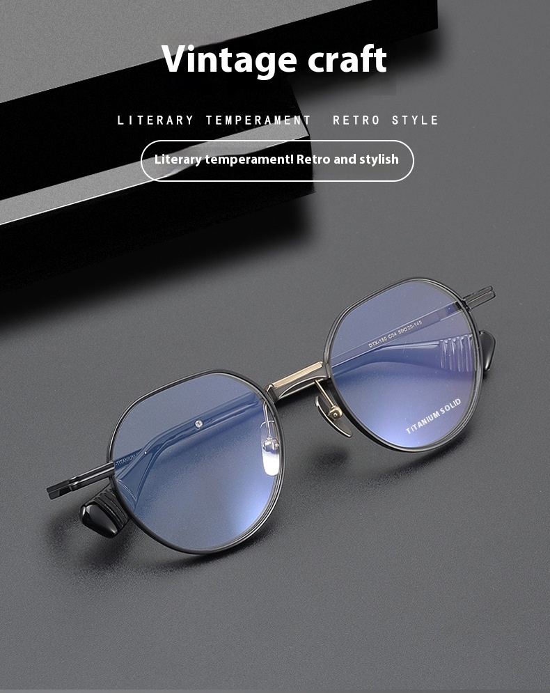 Ultra Light Pure Titanium Vintage Round Frame Spectacle - Image 26