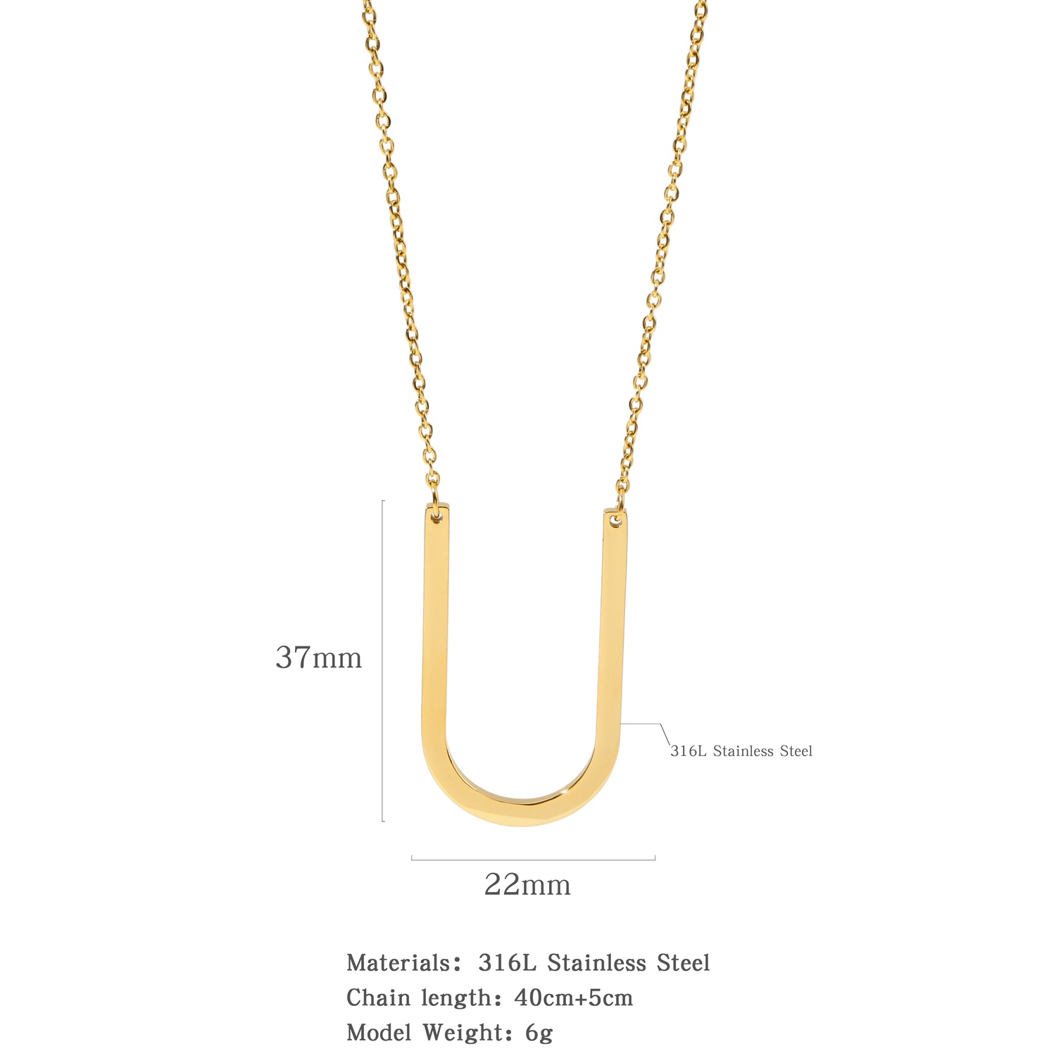 Women's Polished Korean-style Simple English Letter Necklace