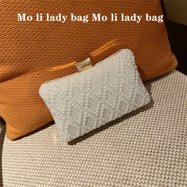 Clutch Temperament Ladies Banquet Pearl Bag Pearl 20X12X4.5 - Shop at LoveMi