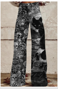 3D Thermal Transfer Speaker Simulation Denim Loose Pants Z19 - Shop at LoveMi