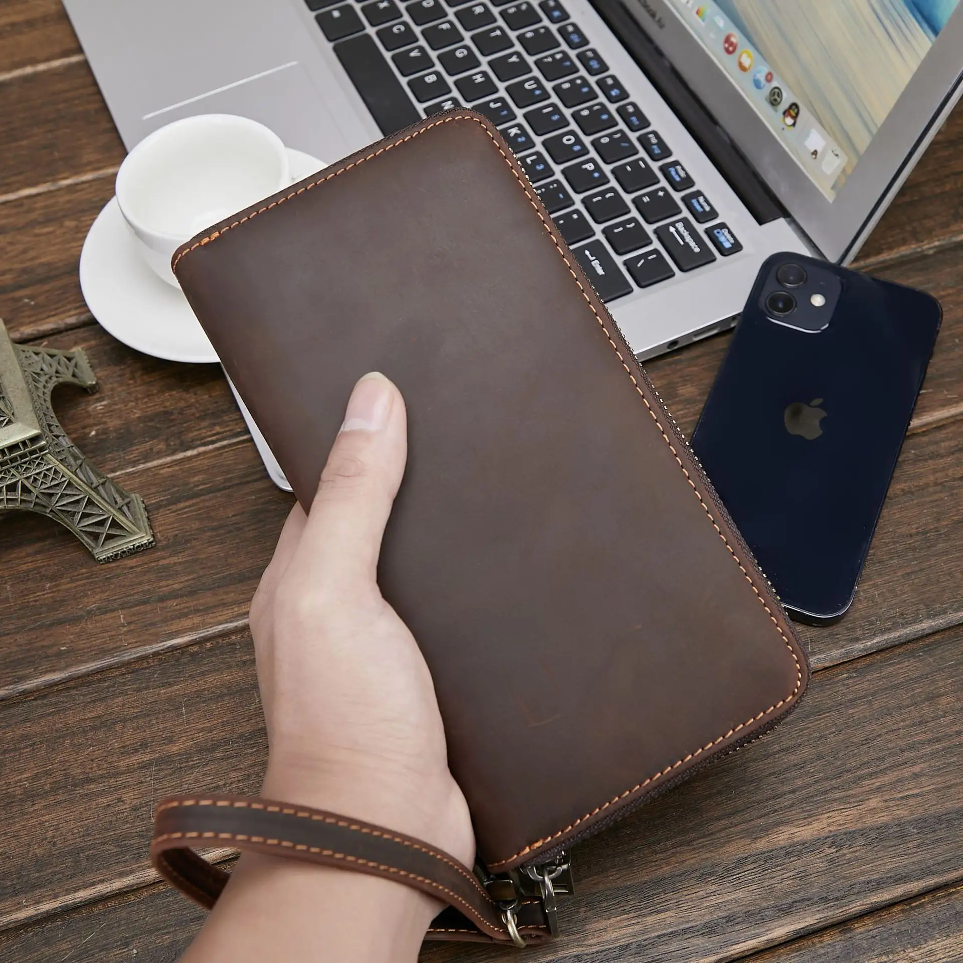 Men's Wallet Genuine Leather Fashion Retro Long