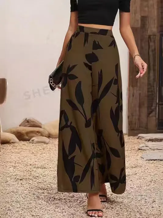 Women's Creative Style Spring Hip Hop Style Street Wide leg Pants Brown - Shop at LoveMi