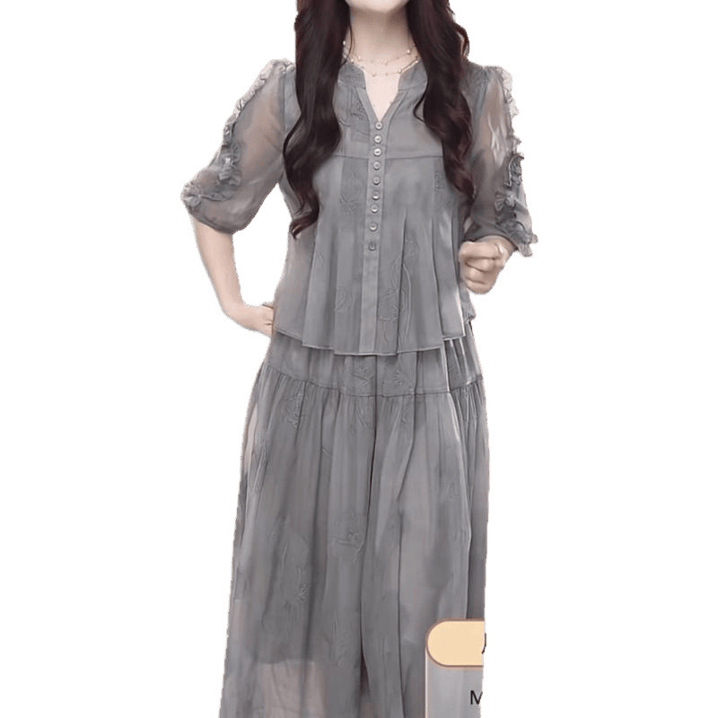 Chiffon One-Shoulder Midi Dress, picture 2 of 3