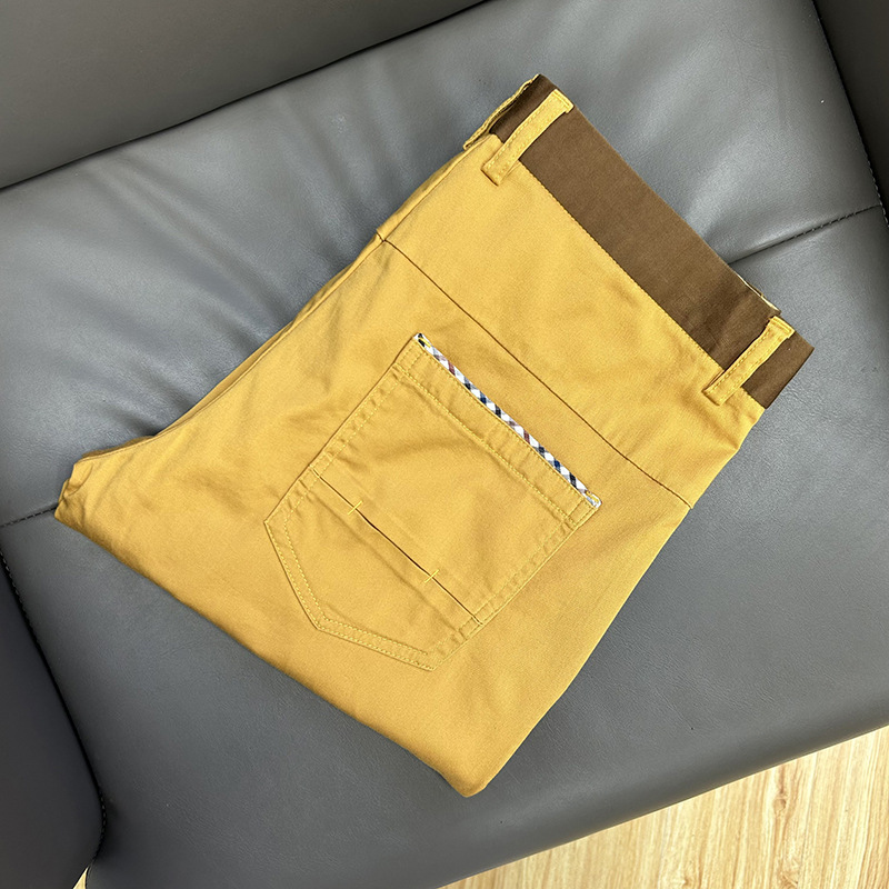 Comfortable Skin-friendly Breathable Slim-fit Straight Cropped Pants