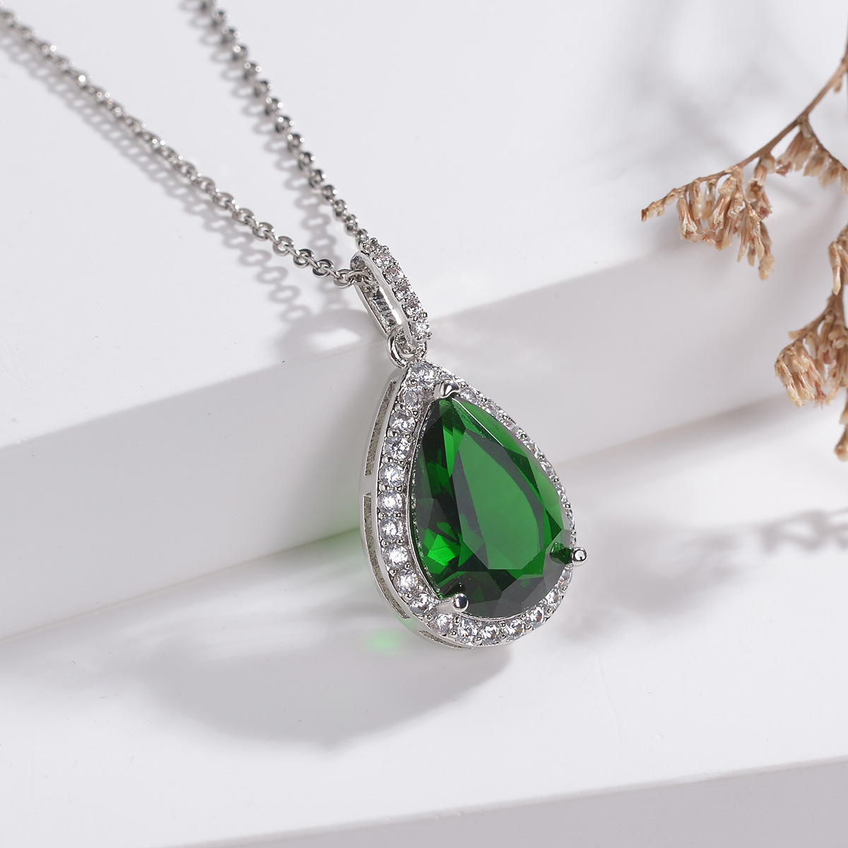 Zircon Pendant High Quality Full Zirconium Oval Buckle