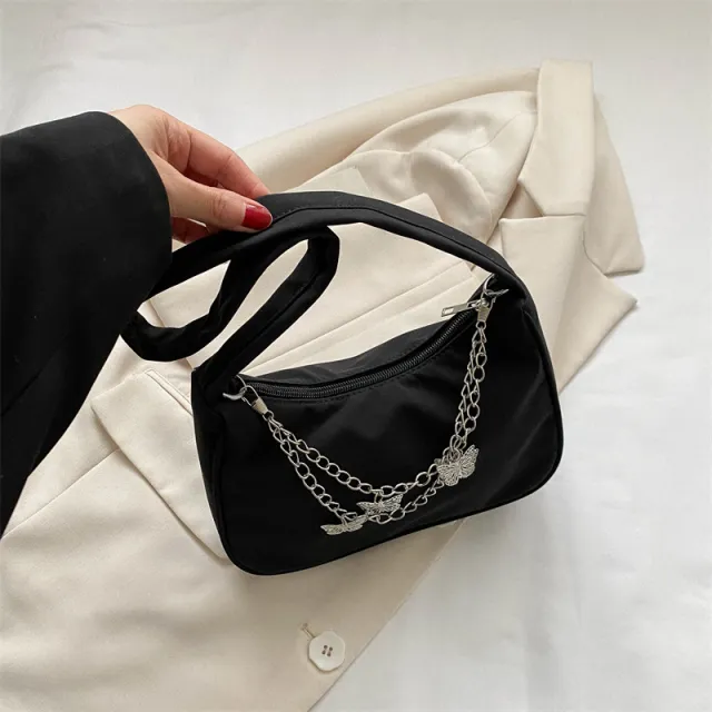 Retro Handbag Fashion Simple Shoulder Black - Shop at LoveMi
