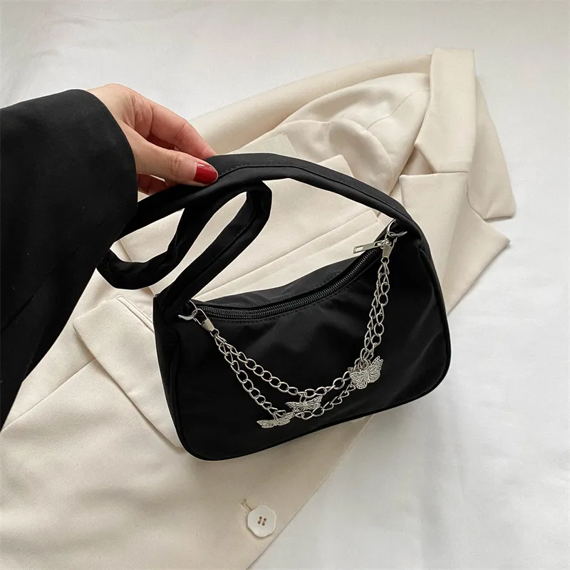 Retro Handbag Fashion Simple Shoulder - Black