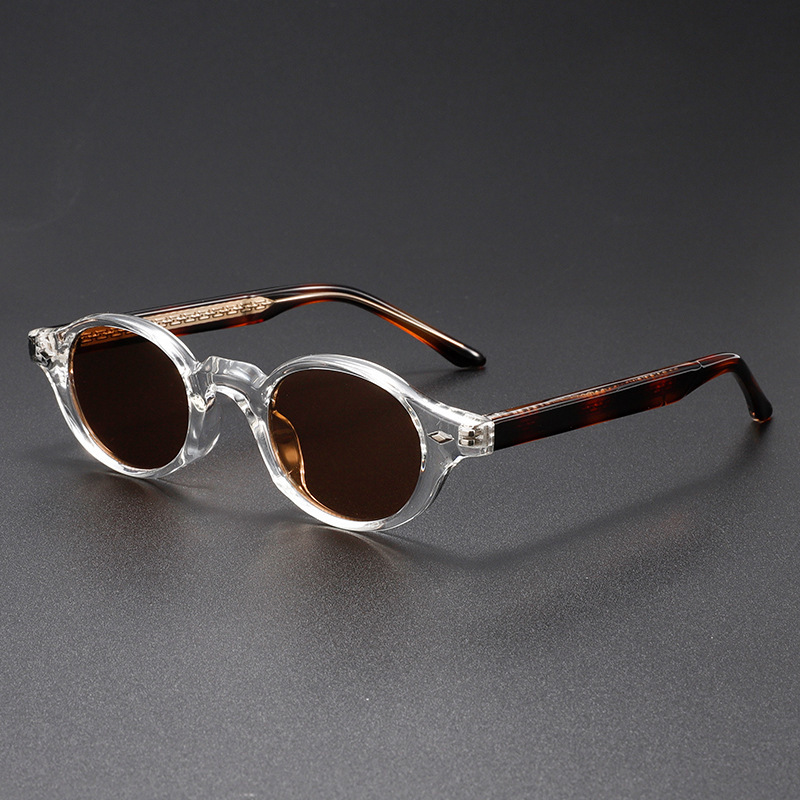 Fashion Avant garde Pin Small Frame Sunglasses Transparent Frame Dried - Shop at LoveMi