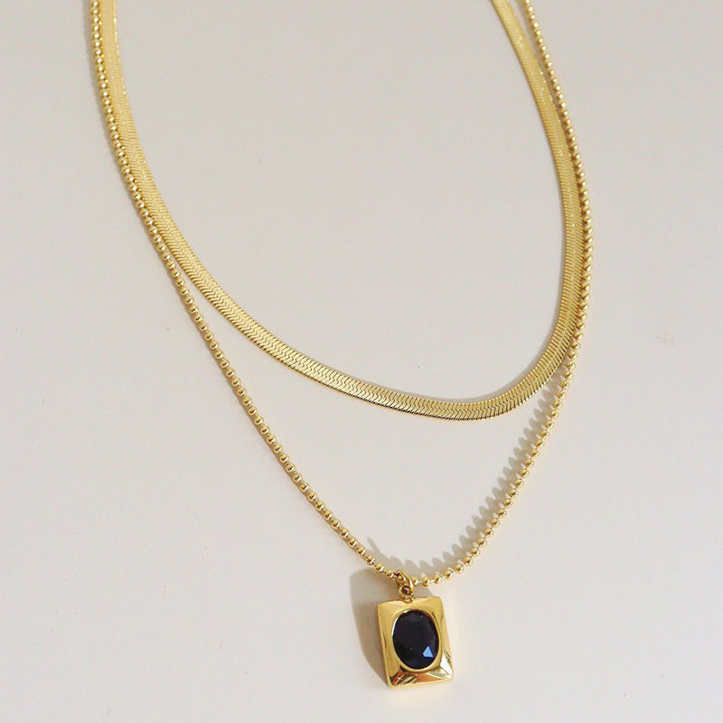 European And American Simple Double-layer Twin Clavicle Necklace