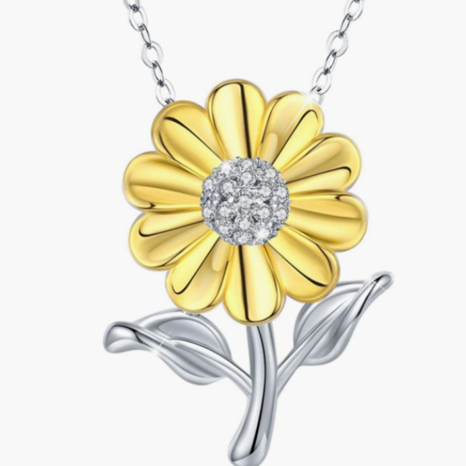 Sterling Silver Sunflower Necklace