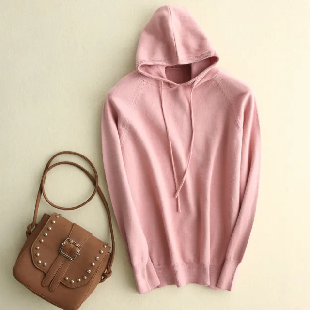 Womens Stylish Solid color Hooded Jacket That Goes With Everything Pink - Shop at LoveMi