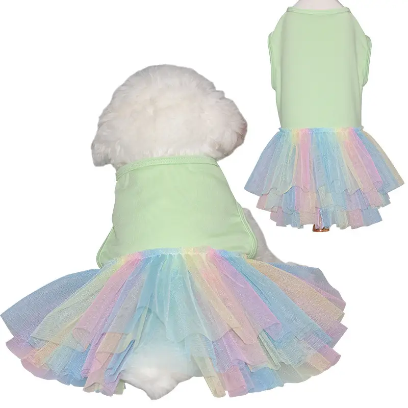 Dog Skirt Thin And Comfortable Colorful Pet Gauze Skirt