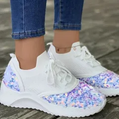 European And American Fashion Casual Shoes With Round Toe Pumps - White - View 1