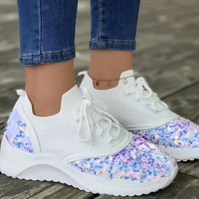 European And American Fashion Casual Shoes With Round Toe Pumps White - Shop at LoveMi