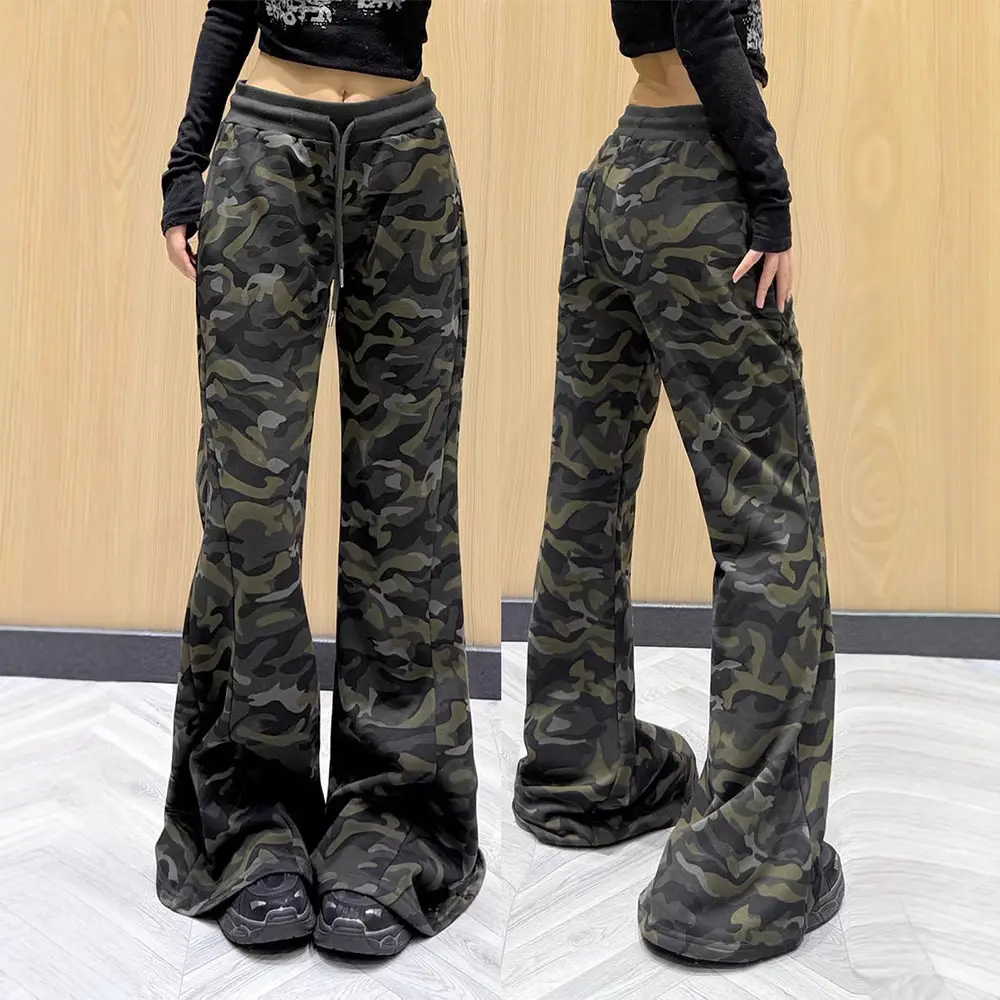 High Street Drawstring Slim Fit Slimming Casual Mopping Trousers