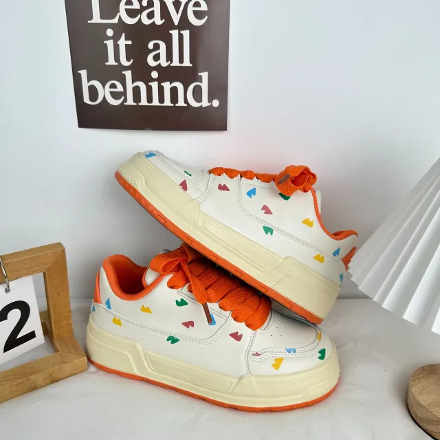 New Harajuku Floral Canvas All Match Sports Shoes Coral - Shop at LoveMi