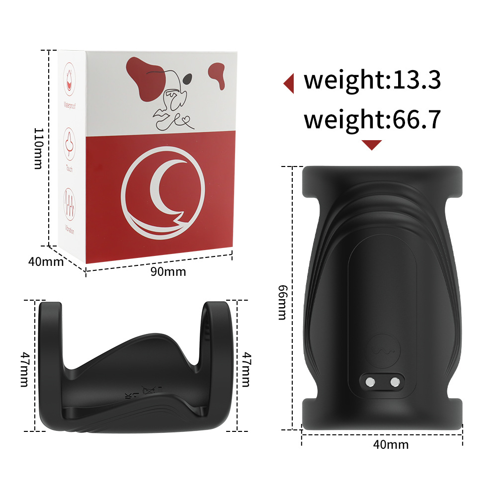 APP Wireless Remote Control Vibration Delay Horseshoe Ring 4